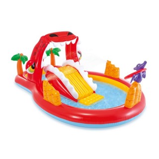 Надувной бассейн для детей "Игровой центр Happy Dino" 259х165х107 см