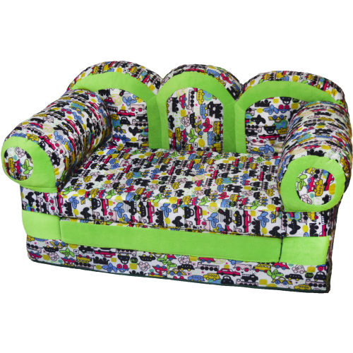 Детский раскладной диван "Прованс-Машинки"