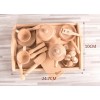 Набор детской деревянной игрушечной посуды 